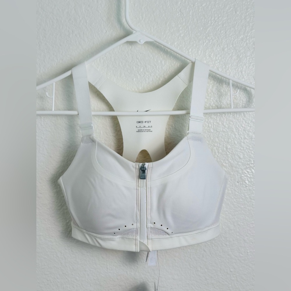 Nike Alpha Women's High-Support Padded Zip-Front Sports Bra Size Small - Picture 1 of 7